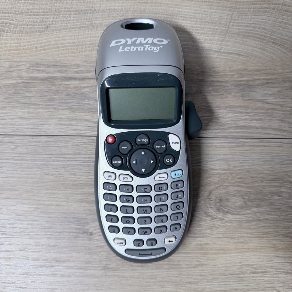 DYMO LetraTag LT-100H Handheld‎ Label Maker Silver Office Home Business - Tested